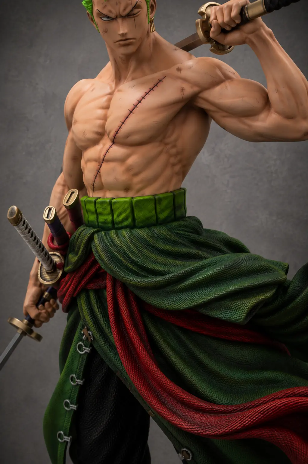 Airbrush and brush painting